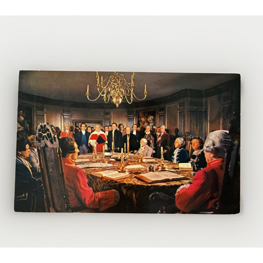 Vintage Postcard Colonial Williamsburg Story of a Patriot Governor Dismissal